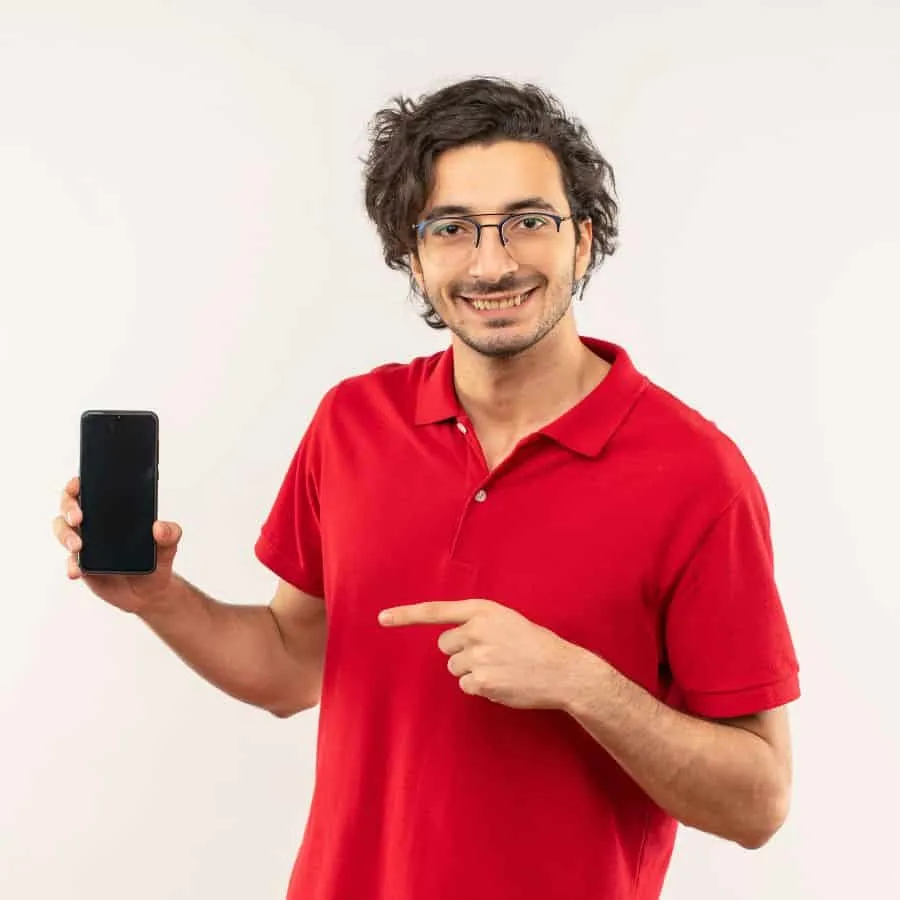 Phone repair technician at work